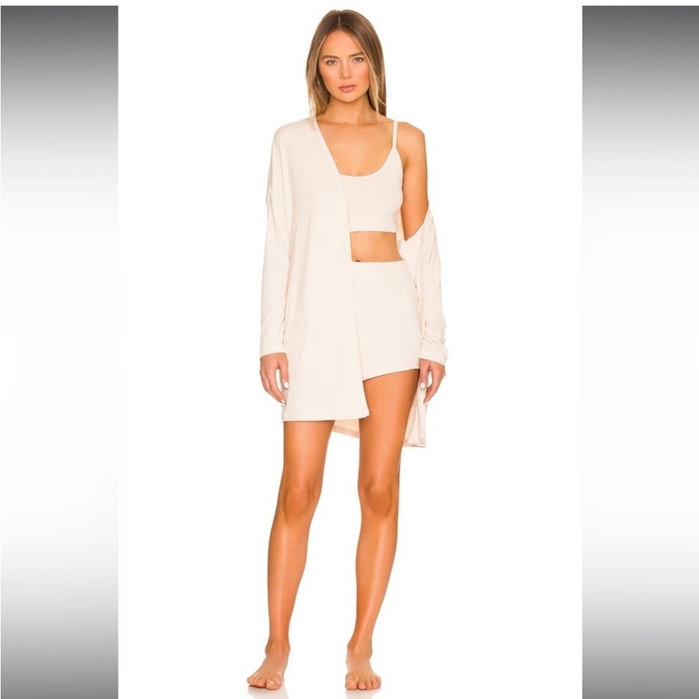 Free People Cozy Does It Shorts in Cream - Picture 8 of 13